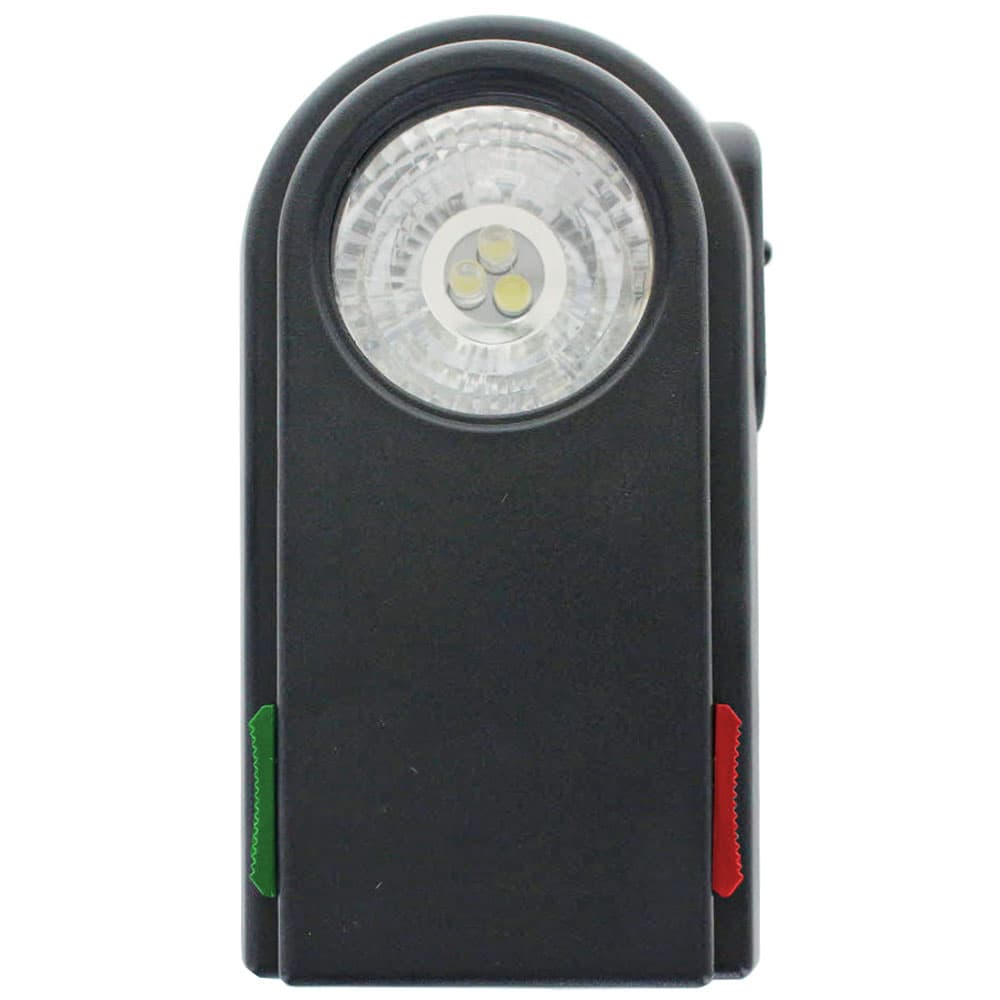 Lampe de poche signal BW avec disques filtrants supplémentaires rouge, vert, boîtier en plastique noir sans batterie