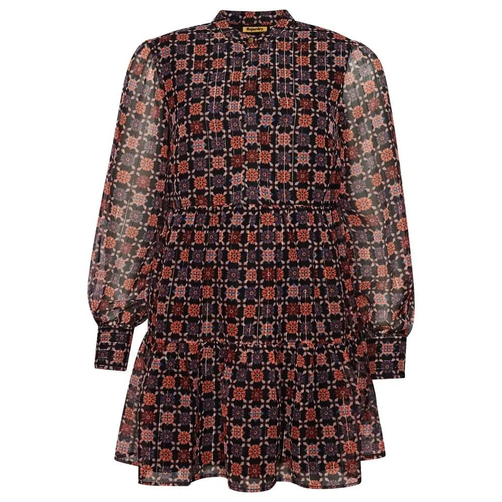 Robe courte manches longues et volants femme Superdry