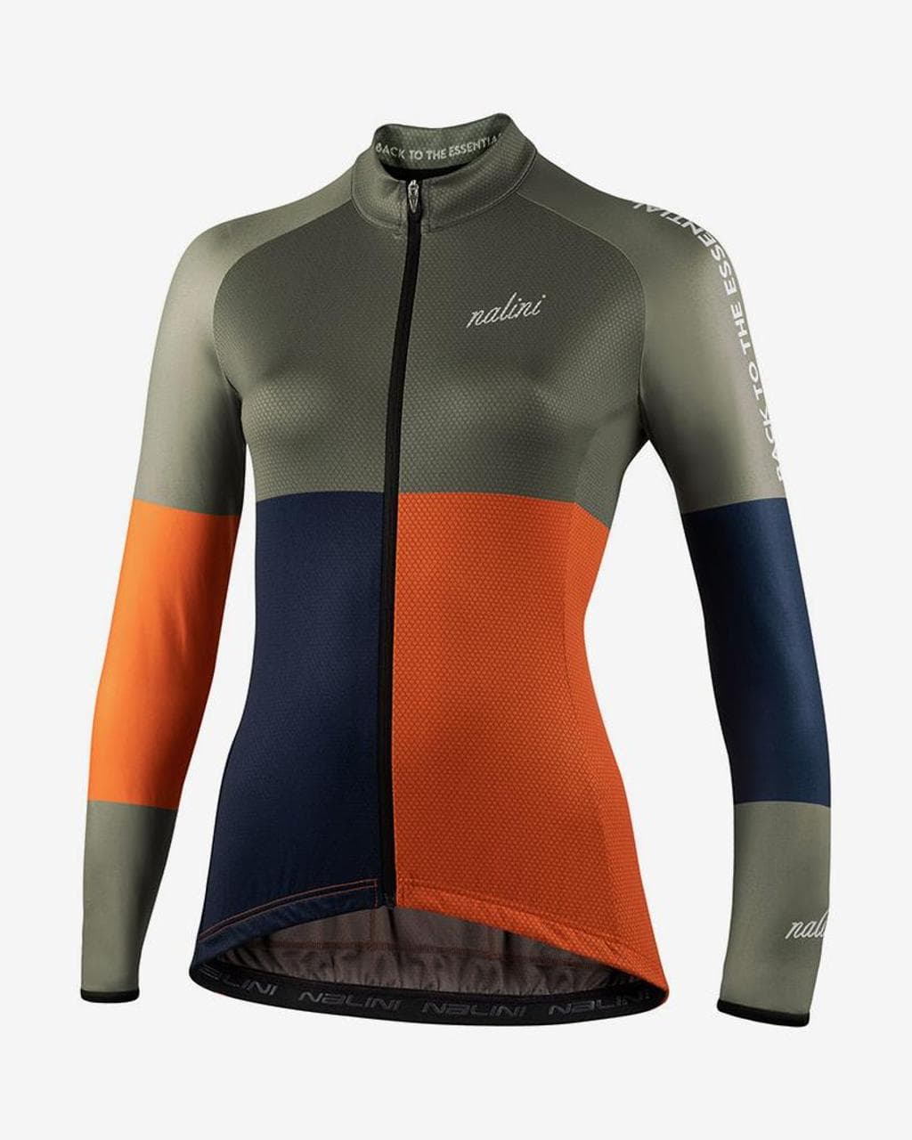 Maillot Nalini Color manche longue gris-vert orange bleu femme - L