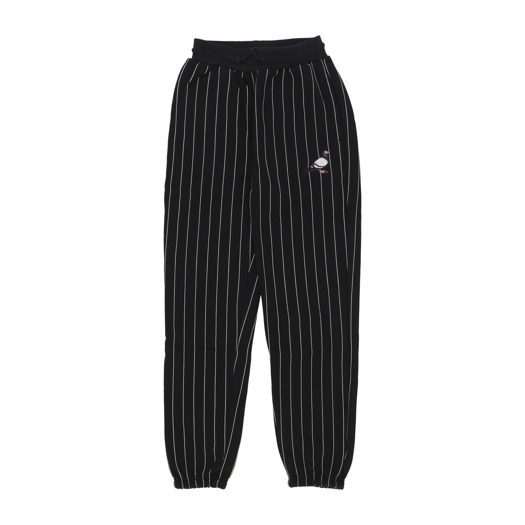 Pantalon de survetement Pigeon a fines rayures pour hommes, noir